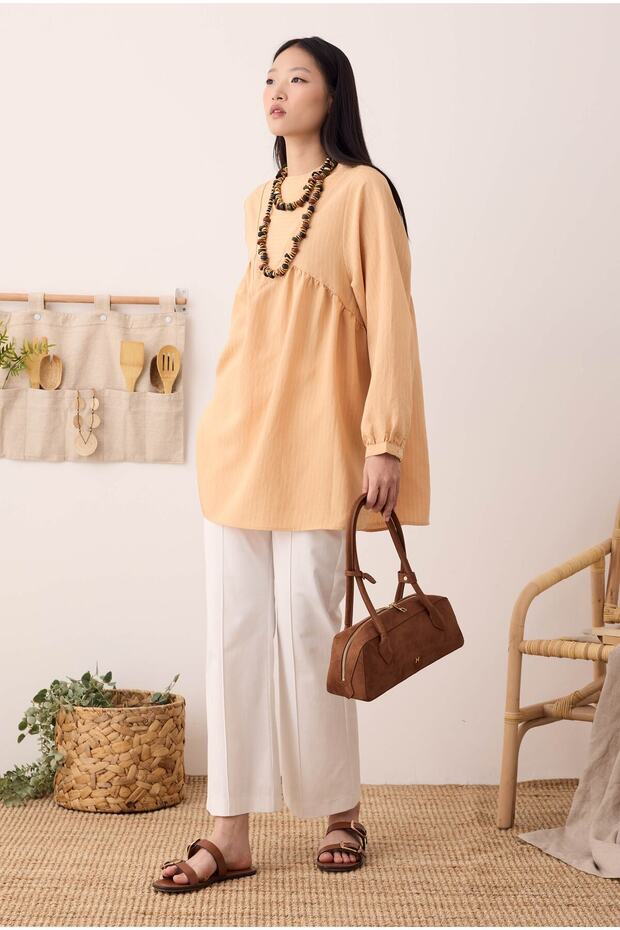 V Panama Tunik Açık Somon - 6