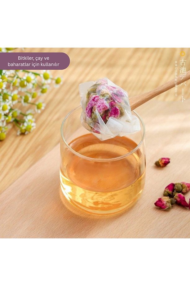 Japon Çay Filtresi Poşeti – 92 Adet (x2), Tek Kullanımlık. Bitki Çayı, Baharat, Poşet Çay İçin Uygun - 3