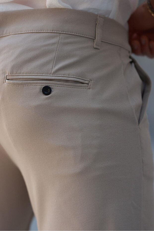 Bej Basic Erkek Pantolon E6576 - 5