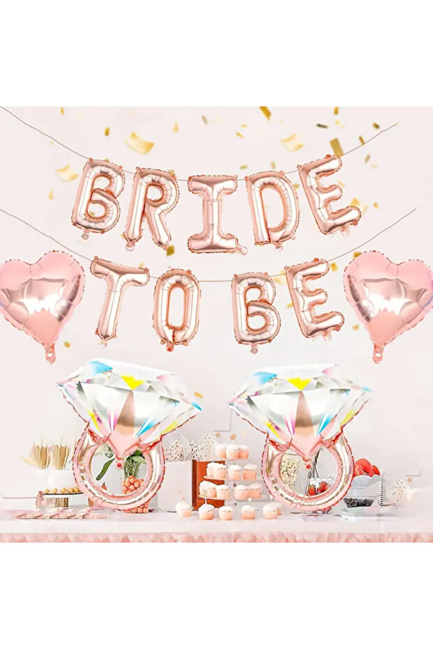 Rosegold Bride to Be Foil Balloon Set 5 Pieces