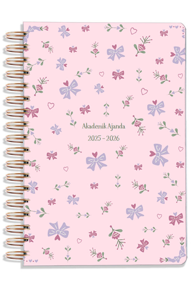 Crow Notebook 2025-2026 A5 Fiyonklu Akademik Ajanda 15x21 Cm - 107 Ad. Sticker Hediyeli - Lastikli - 12 Aylık