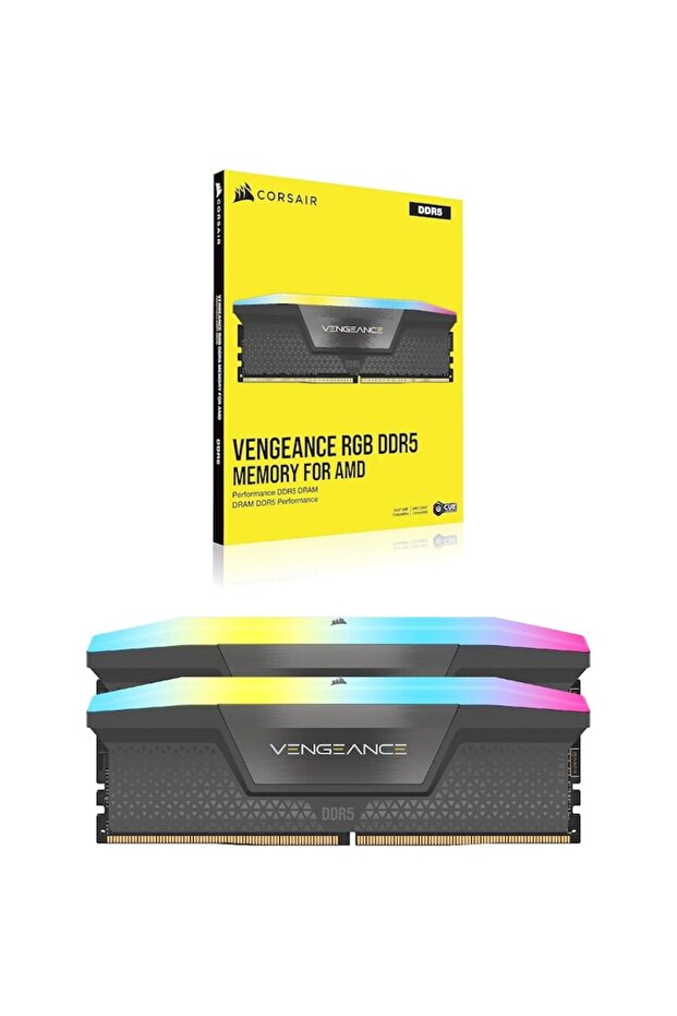 Memorie Vengeance RGB 32GB, DDR5, 6000MHz, CL28, Kit dual-channel 2x16GB, XMP&EXPO, Negru - 3