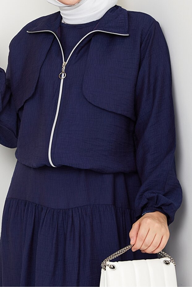 Milda Jacket Dress Double Suit 1579 - Navy Blue