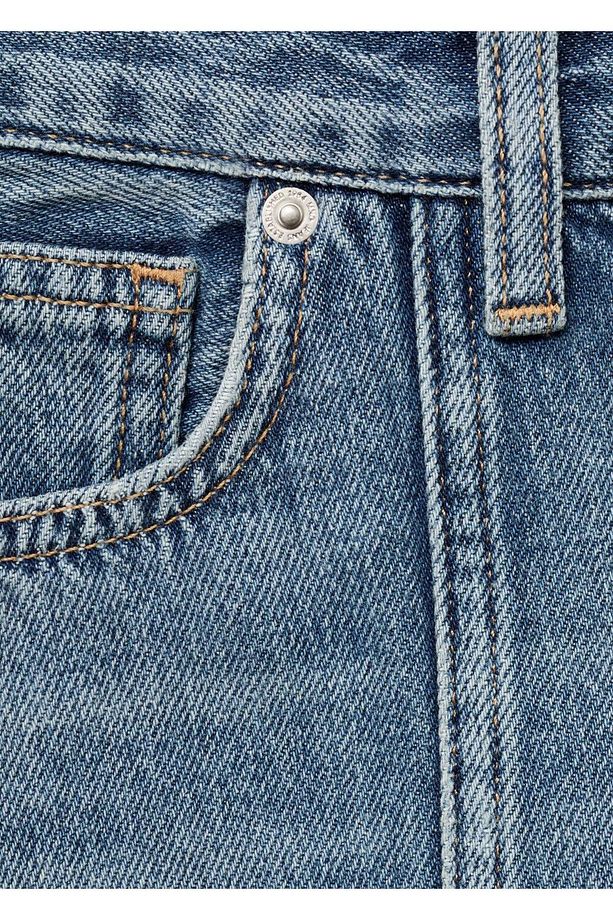 Midi denim etek - 5