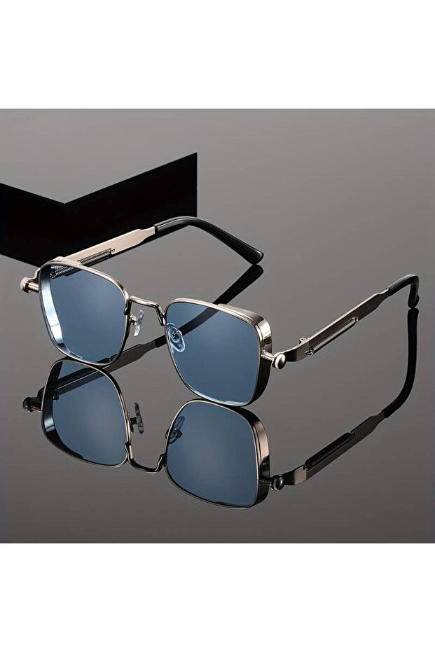 Retro Punk & Vintage Steampunk Style Square Metal Frame Sun Glasses / Unisex