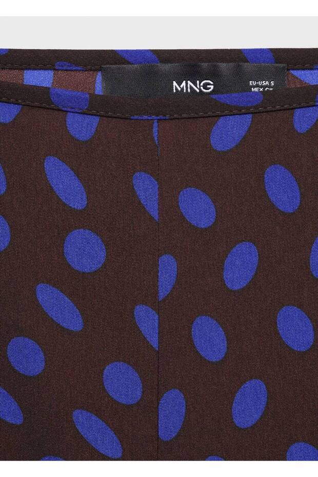 Puantiyeli İspanyol paça pantolon - 7