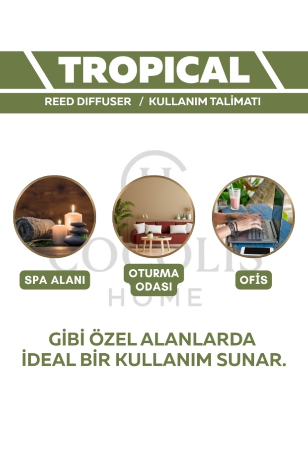 Tropical Reed Diffuser 50ml Tropikal Çubuklu Oda Kokusu - 4