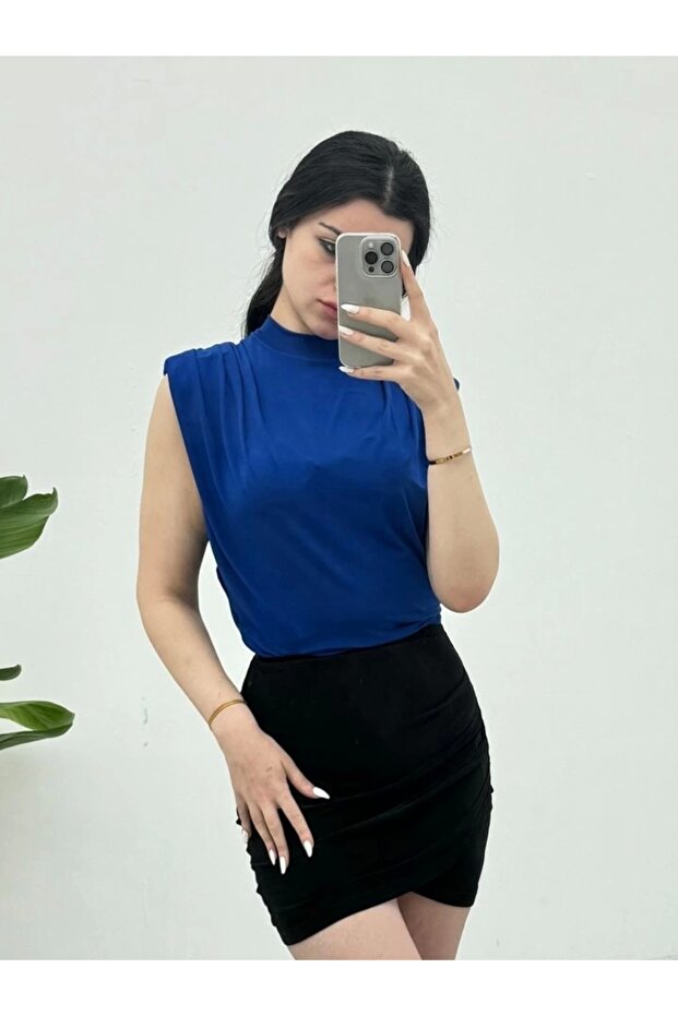 بلوزة ساندي مبطنة بأكمام صفرية - ساكس - 2