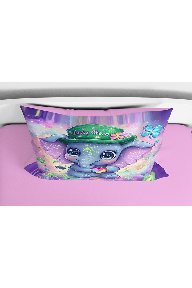 طقم سرير رقمي ثلاثي الأبعاد بتصميم فيل لشخص واحد - 3