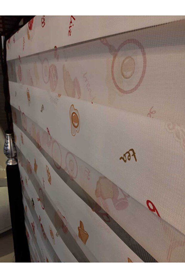 Desenli Modern Şık Zebra Perde - 3