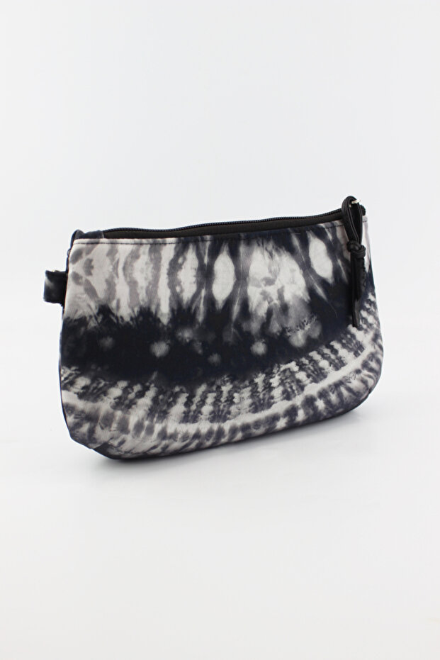 محفظة يد رمادية متعددة الوظائف بنمط رخامي - 1