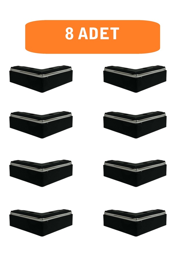 Kanepe Koltuk Tv Ünitesi Konsol Yükseltme L Model Plastik Ayak Siyah 5cm 8 Adet - 1