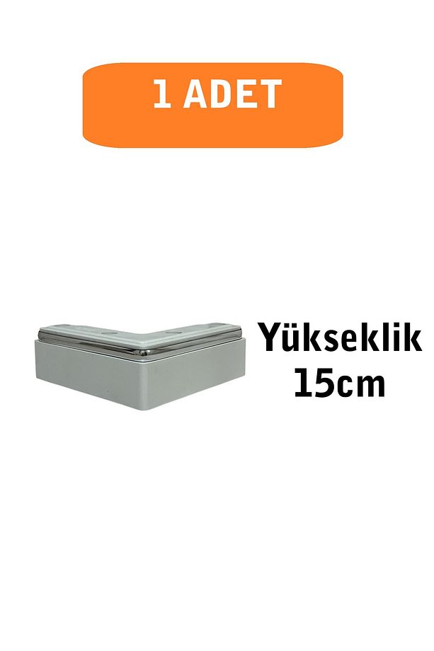 Kanepe Koltuk Tv Ünitesi Konsol Yükseltme L Model Plastik Ayak Beyaz 5cm 1 Adet - 1