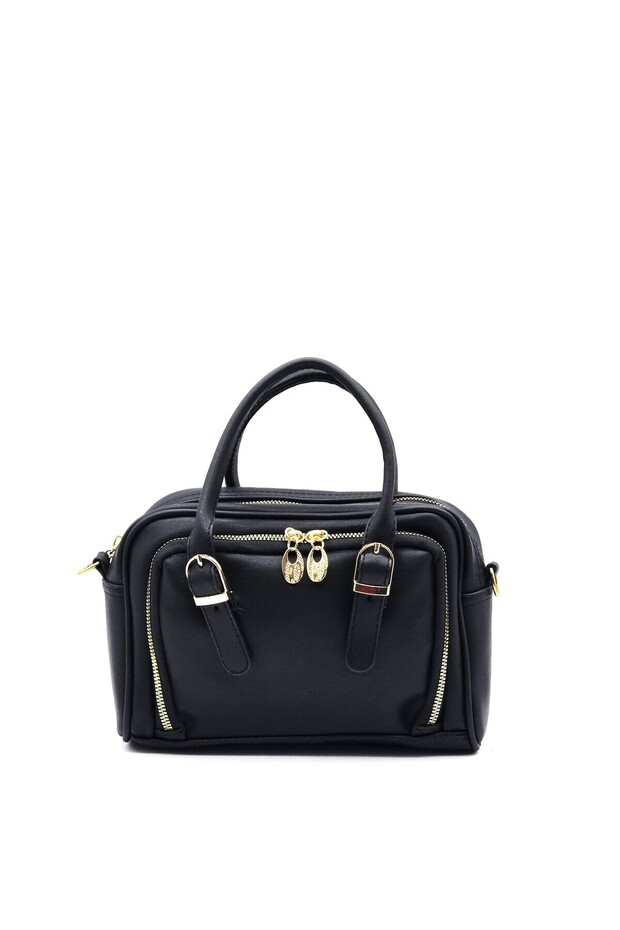 Women's Two-Sleeved Zipper Two-Eye Lined Cross, Hand, Arm and Shoulder Bag