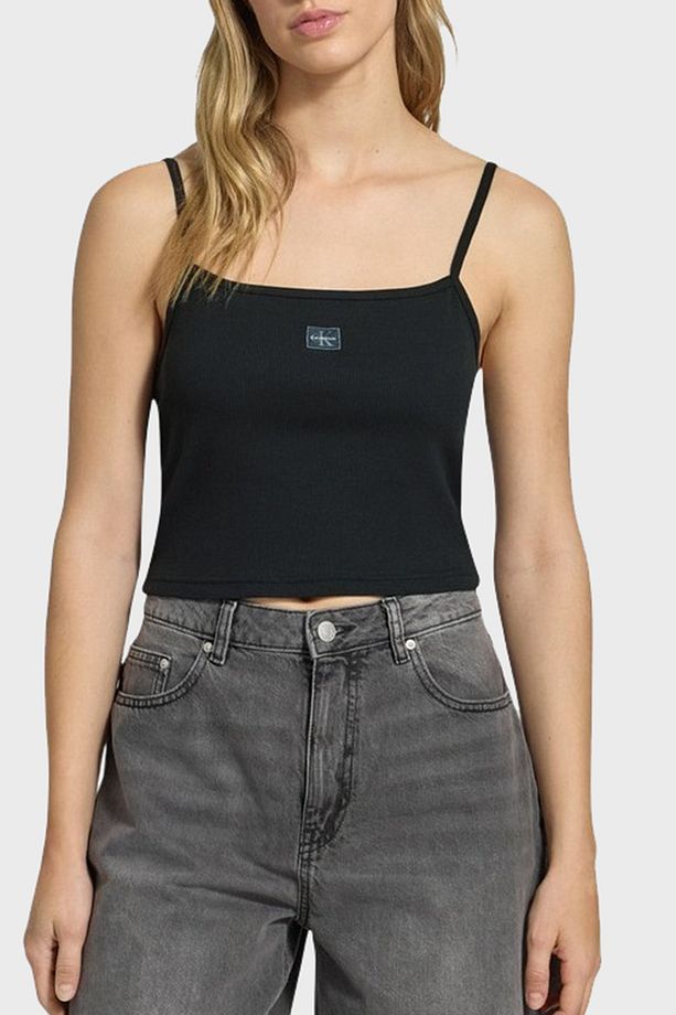 Pamuklu Slim Fit Kare Yaka Logolu Top LV047C908GUB1 TOP LV047C908G UB1 - 1