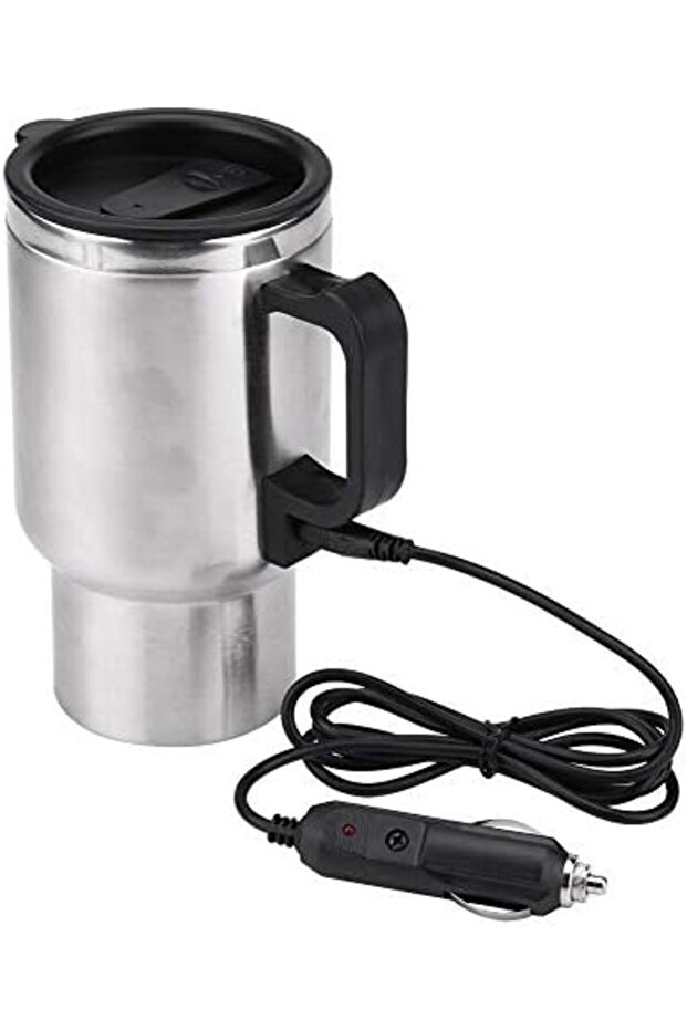 Electric Car Kettle, 450ml, Stainless Steel Travel Cup with 12V DC Charger
