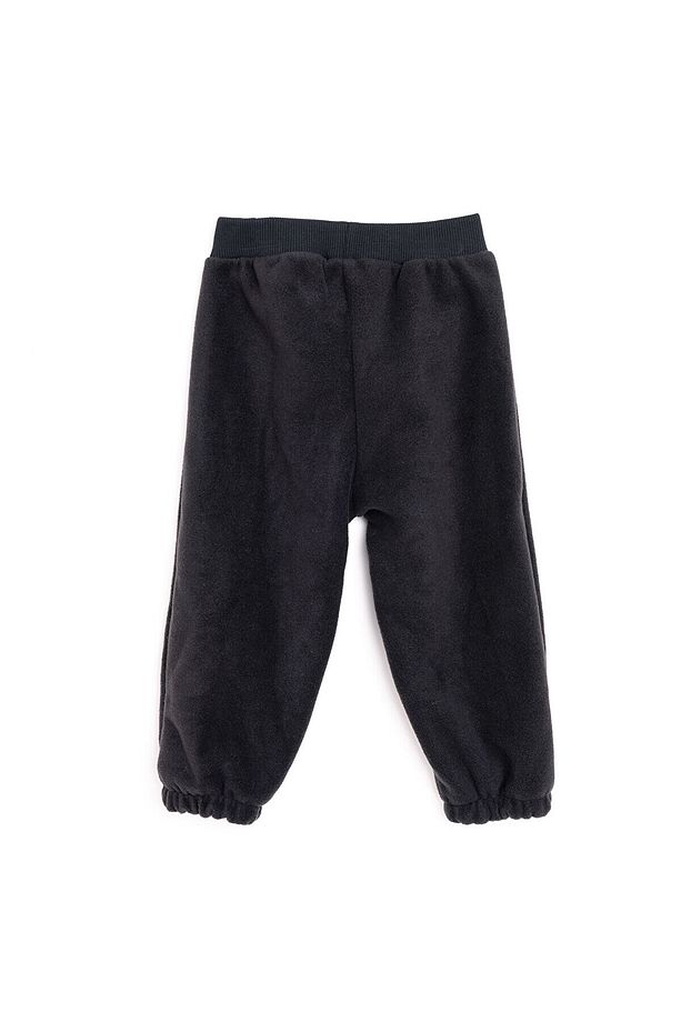 HelloBaby Erkek Bebek Basic Pantolon Polar Ribanalı Paça Koyu Gri - 2