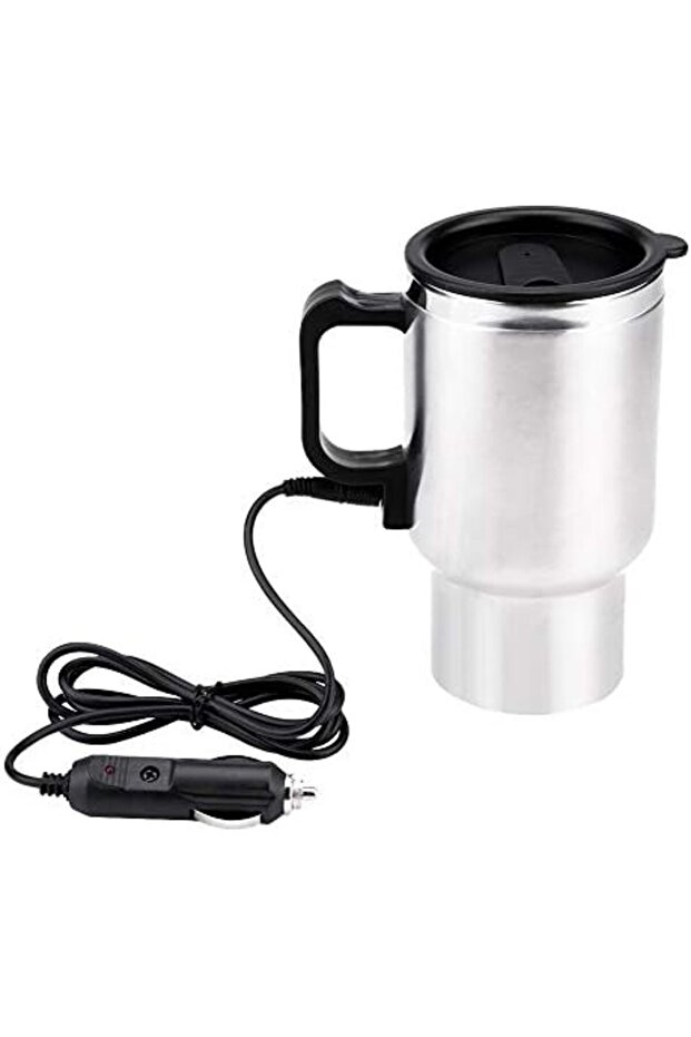 12V Stainless Steel Electric Heating Cup with Cigarette Lighter (450ml)