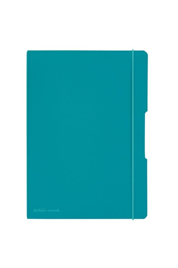 My.book Flex Notebook A4, Turquoise, Material PP, 2x40 Sheets, Ruled & Grid Format, Elastic Band - 1