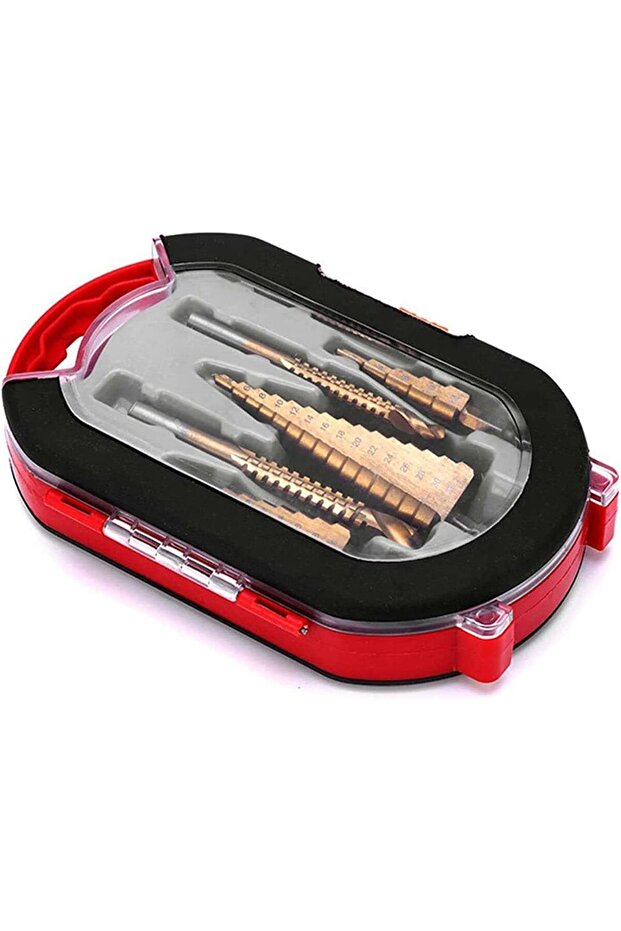 رؤوس مثقاب متدرجة، مجموعة رؤوس مثقاب مطلية بالتيتانيوم، 6 قطع/صندوق - 1