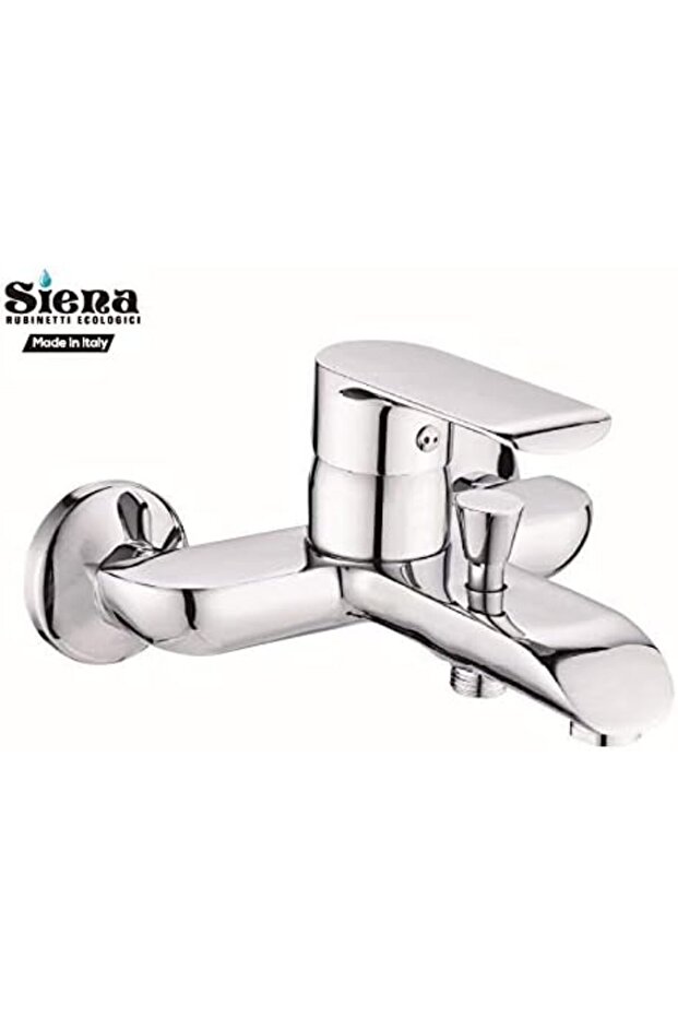 Bath Faucet chrome plated complete set with mixer leg and wall cover (Siena Series 3)