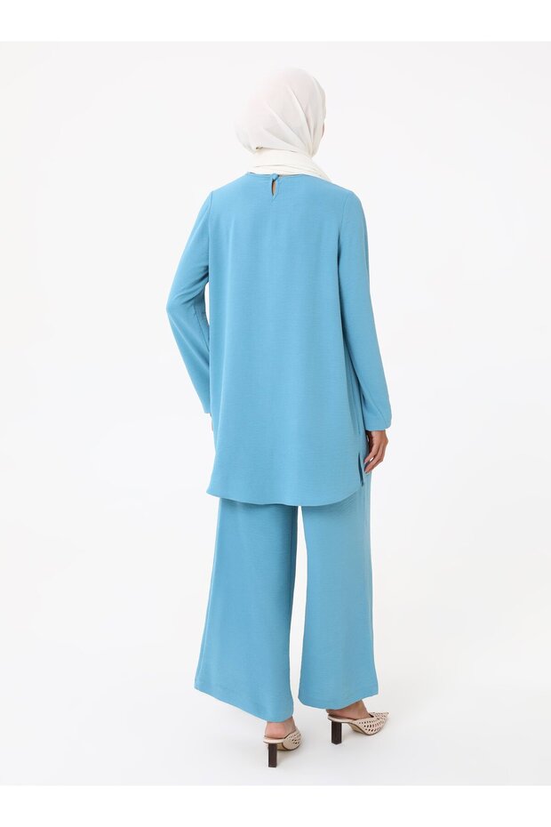 Aerobin Basic Tunik&Pantolon İkili Takım - Mavi - - 5