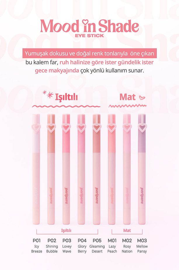 Topaklanma Yapmadan Kolayca Uygulanan Kalem Far Mood In Shade Eye Stick (P02Shining Bubble) - 4
