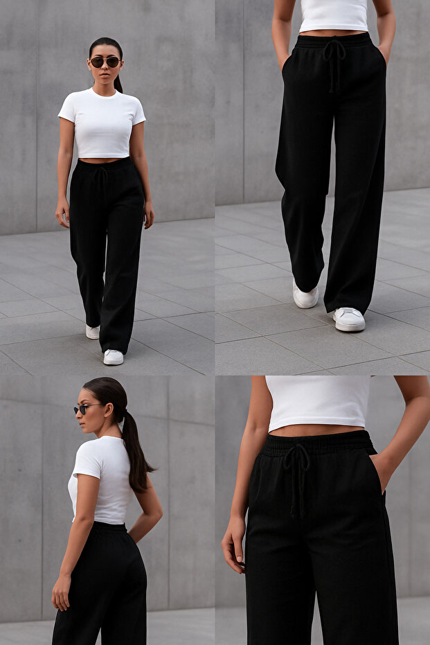 Sofija Lan širok kroj Hlače - 4