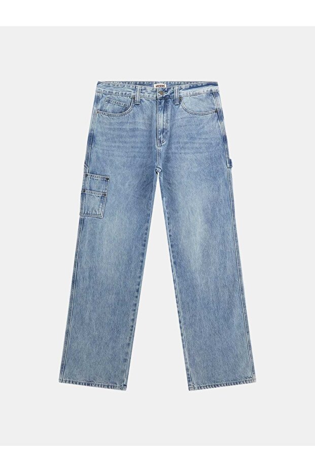 Normal Bel Bol Paça Regular Fit Mavi Kadın Denim Pantolon GO DENIM CARPENTER P - RUFUS RG IND - 5