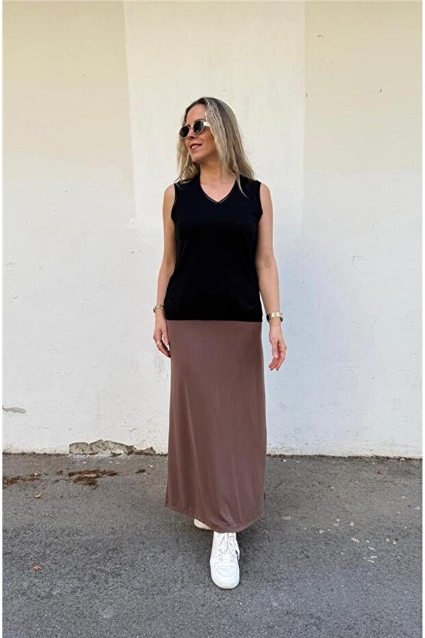 V-Neck Glitter Zero Sleeve Knitwear