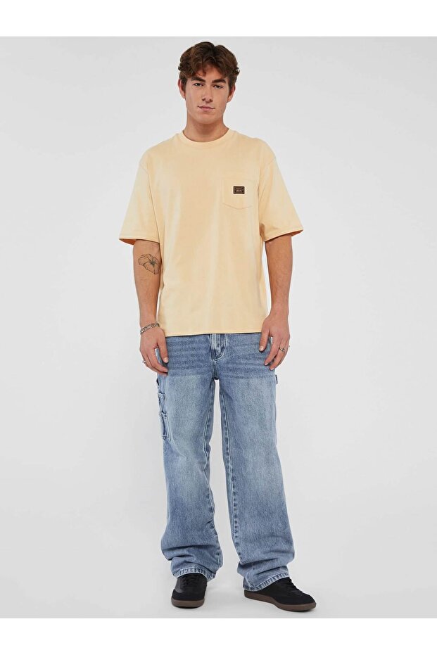 Normal Bel Bol Paça Regular Fit Mavi Kadın Denim Pantolon GO DENIM CARPENTER P - RUFUS RG IND - 1