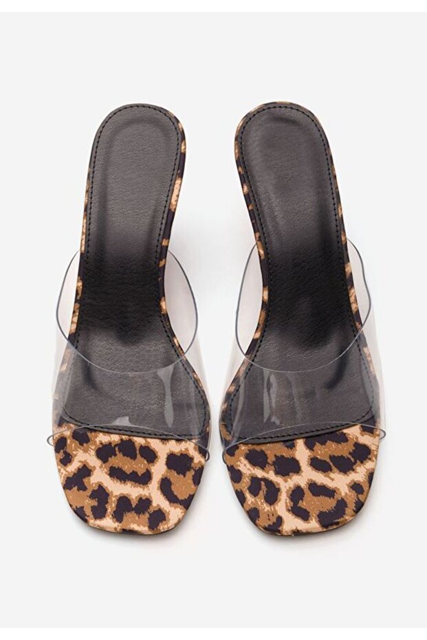 Papuci cu platforma Glorya leopard - 6