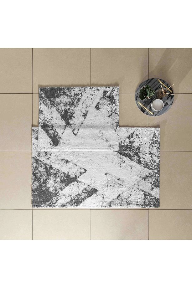 PAMUKLU 2'Lİ BANYO PASPAS SETİ PYRA ( GRİ ) - 1