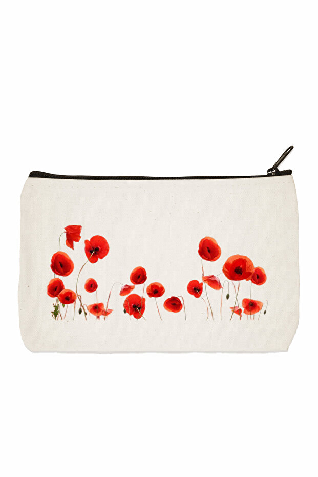 حقيبة مكياج مطبوعة بالزهور - 1