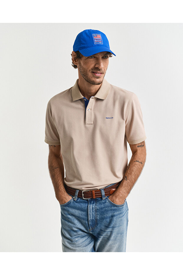 Erkek Bej Regular Fit Polo - 1