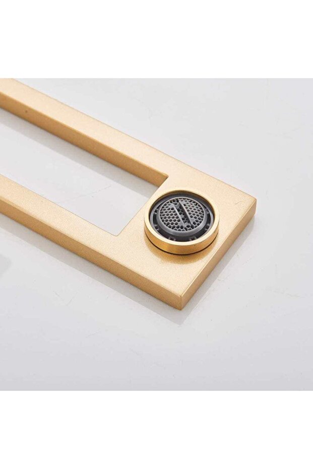 Single-hole basin mixer, solid brass, matte gold, code 1176 - 7