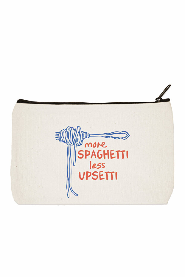 More Spaghetti Printed Makeup Bag - 1