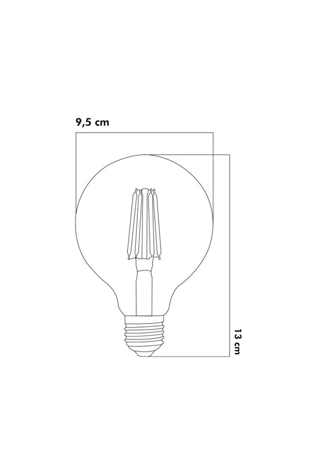 ERD-232 G95 OPAL 9W 3000K E27 LED AMPUL - 2