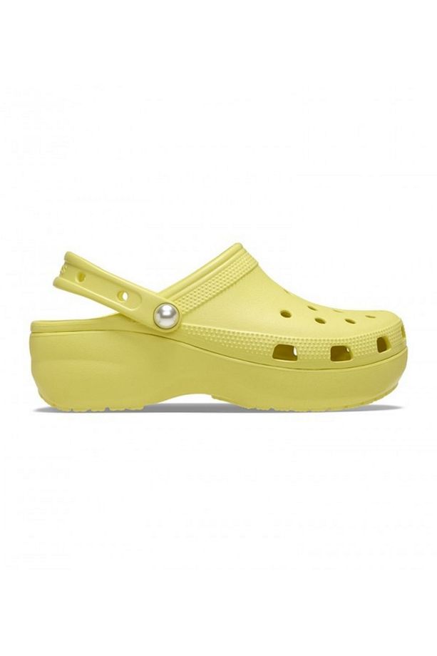 Classic Platform Pearl Clog Sarı Kadın Terlik - 1
