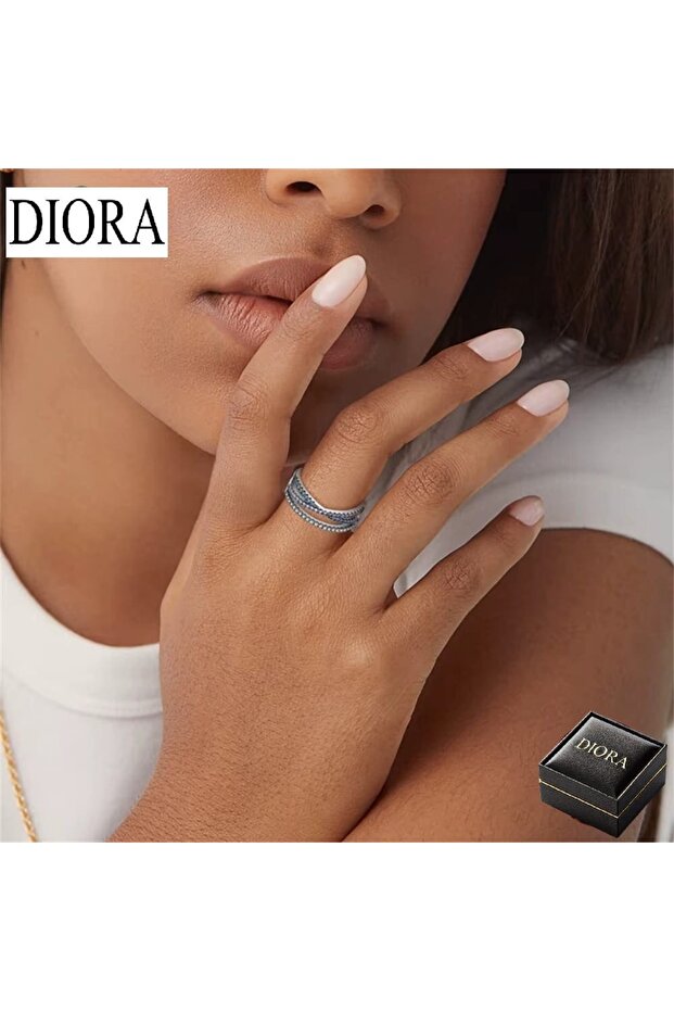 Diora Azure Elegance Ring, Silver - 8 - 5