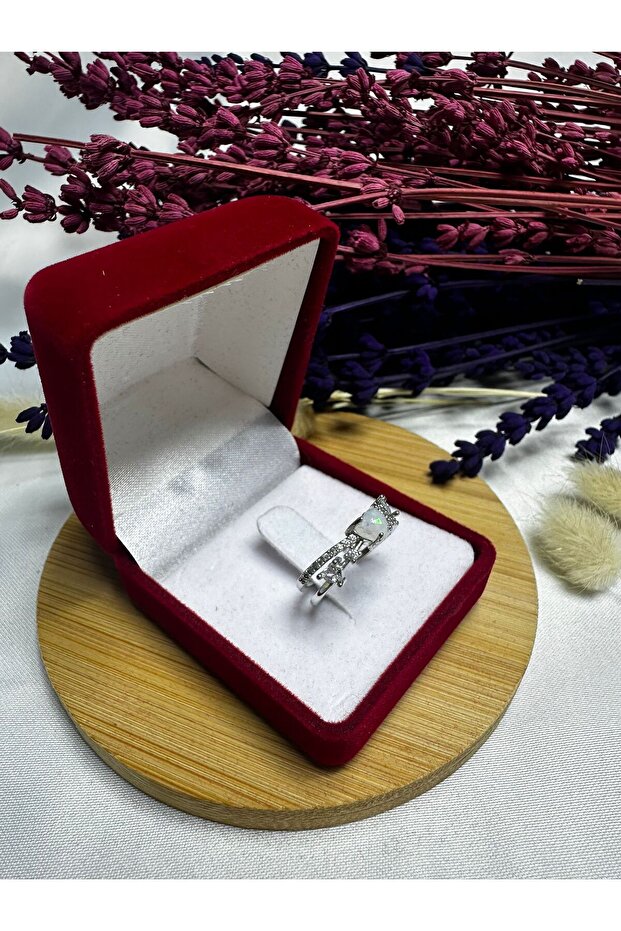 خاتم الأميرة بحجر الزركون قابل للتعديل - 2