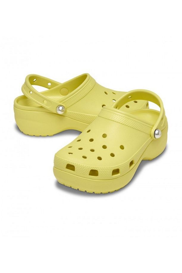 Classic Platform Pearl Clog Sarı Kadın Terlik - 3