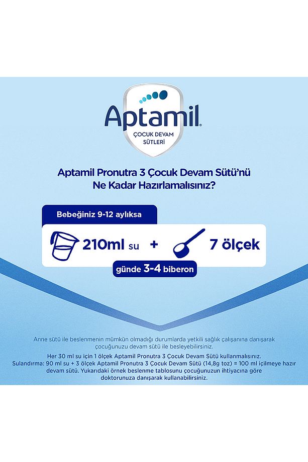 3 Prebiyotikli Devam Sütü 1200 Gr X 3 Adet 3600 Gr -Keçe Organizer Hediye - 8