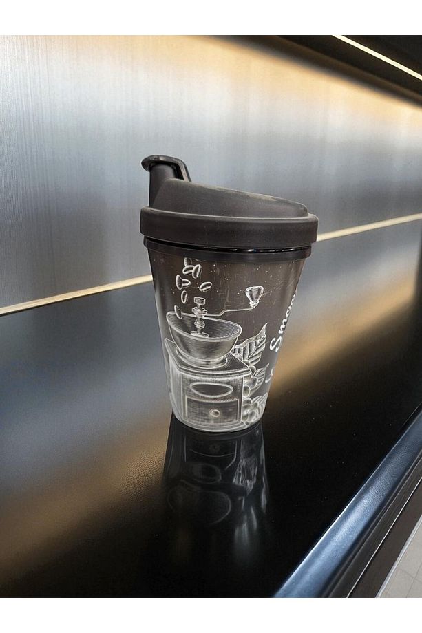 3D Coffee Bardak, Kapaklı Kahve Bardağı, Taşınabilir Kahve Bardağı - 2