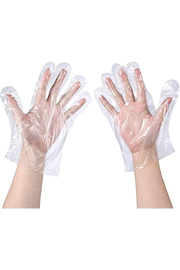 Falcon Bio-Degradable PE Plastic (Polythene) Gloves - Clear (1 Pack X 100 Pieces)