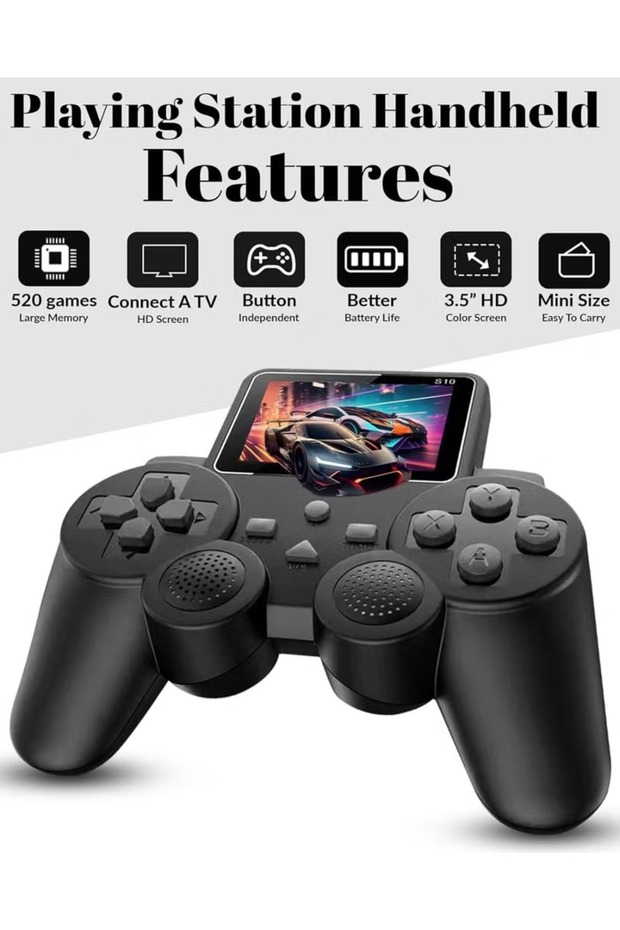 PlayingStation 520-in-1 Retro Games Handheld - Controller Console with Loads of Classic Arcade Games - 3