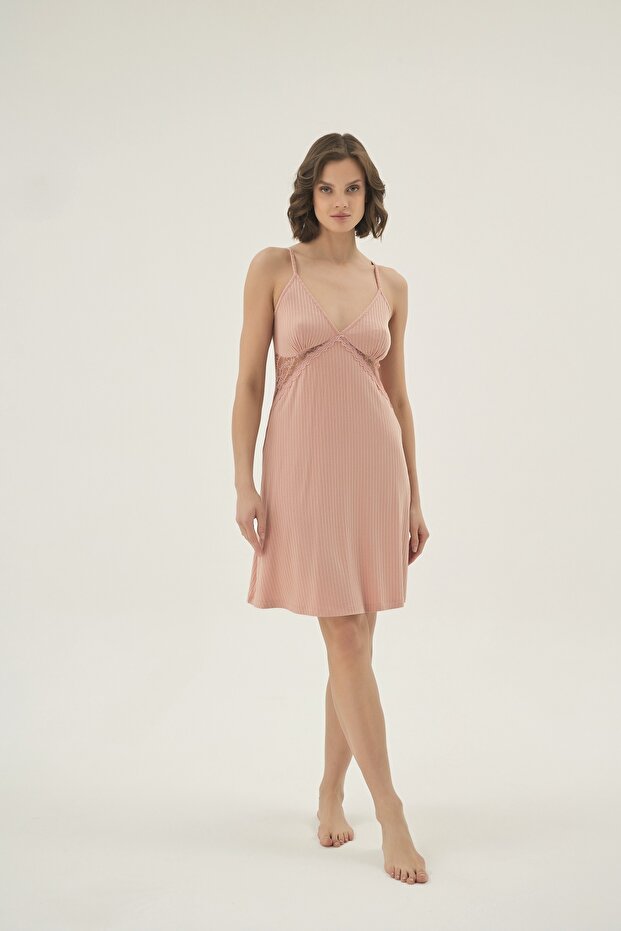 17037 KADIN İNCE ASKILI GECELİK - 1