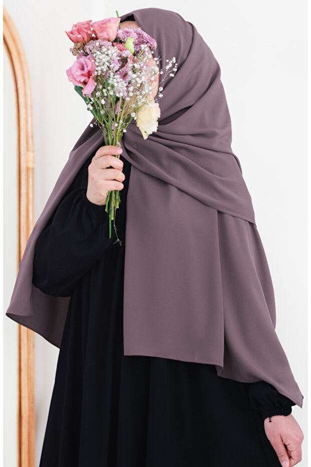 Medina Silk Shawl Large Size 70X220 - Dried Rose