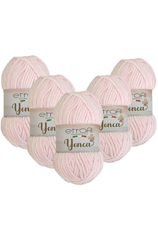 Clover Velvet Hand Knitting Yarn 5 Pieces 70322 Light Pink