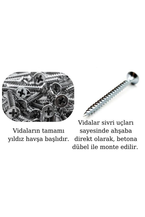 2077 Parça 20 Çeşit Sunta Vidası,Dübel ,Metrik 3 mm Civata ,Somun,Pul Seti,Bits Uç Ve Takım Çantası - 5